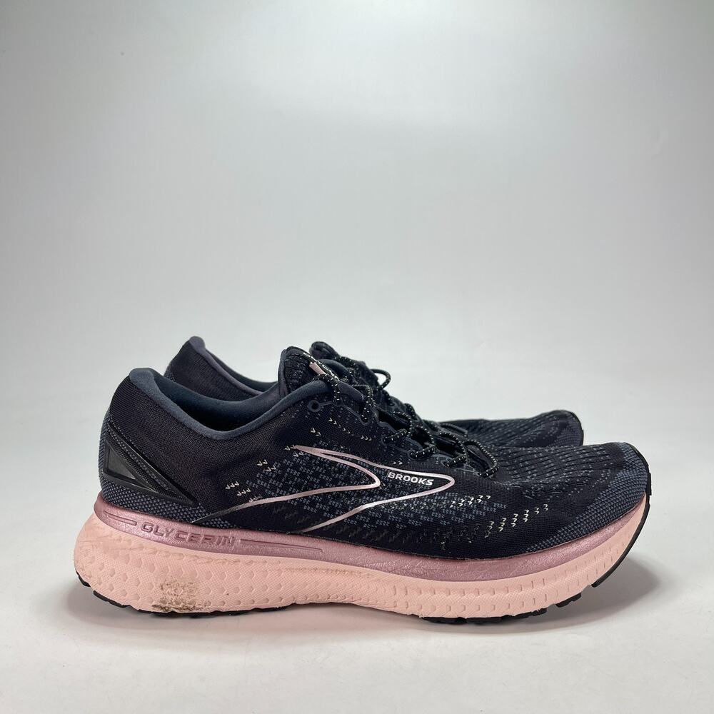 Brooks Glycerin 19 Running Shoes Black Pink Women's Size 10 Wide D